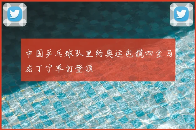 中国乒乓球队里约奥运包揽四金马龙丁宁单打登顶