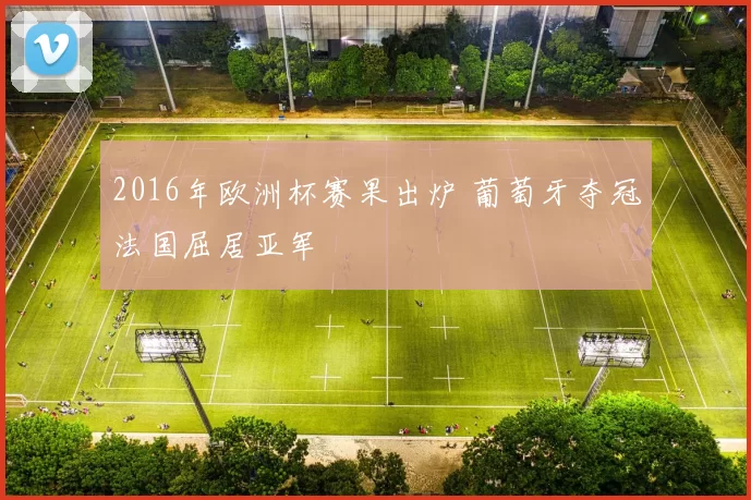 2016年欧洲杯赛果出炉 葡萄牙夺冠法国屈居亚军