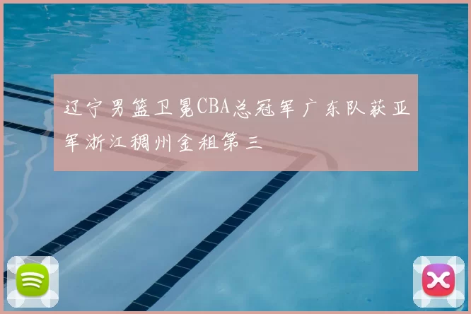 辽宁男篮卫冕CBA总冠军广东队获亚军浙江稠州金租第三